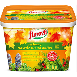 Флоровит гранулированное осеннее удобрение для хвойных, 8кг